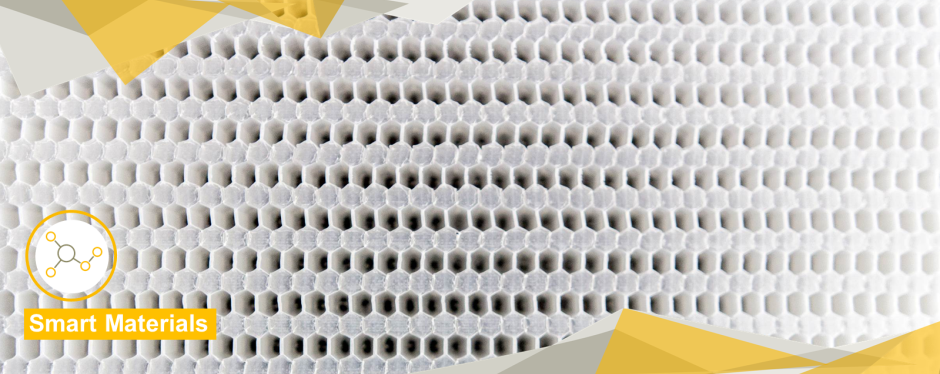 Surface of a white honeycomb material